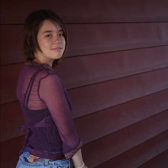 See through purple top - Picture 4 of 5